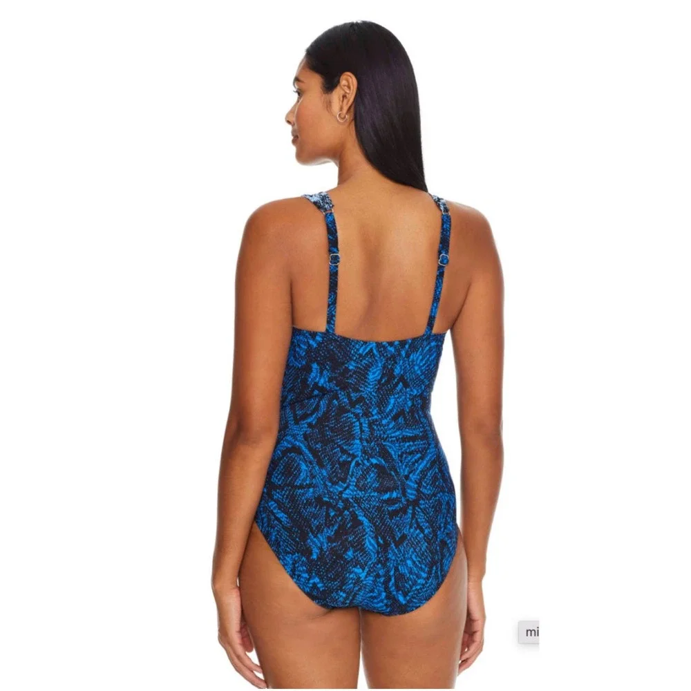 NWT Miraclesuit It's A Wrap One Piece in Boa Blues One Piece‎ Sz 16 $200